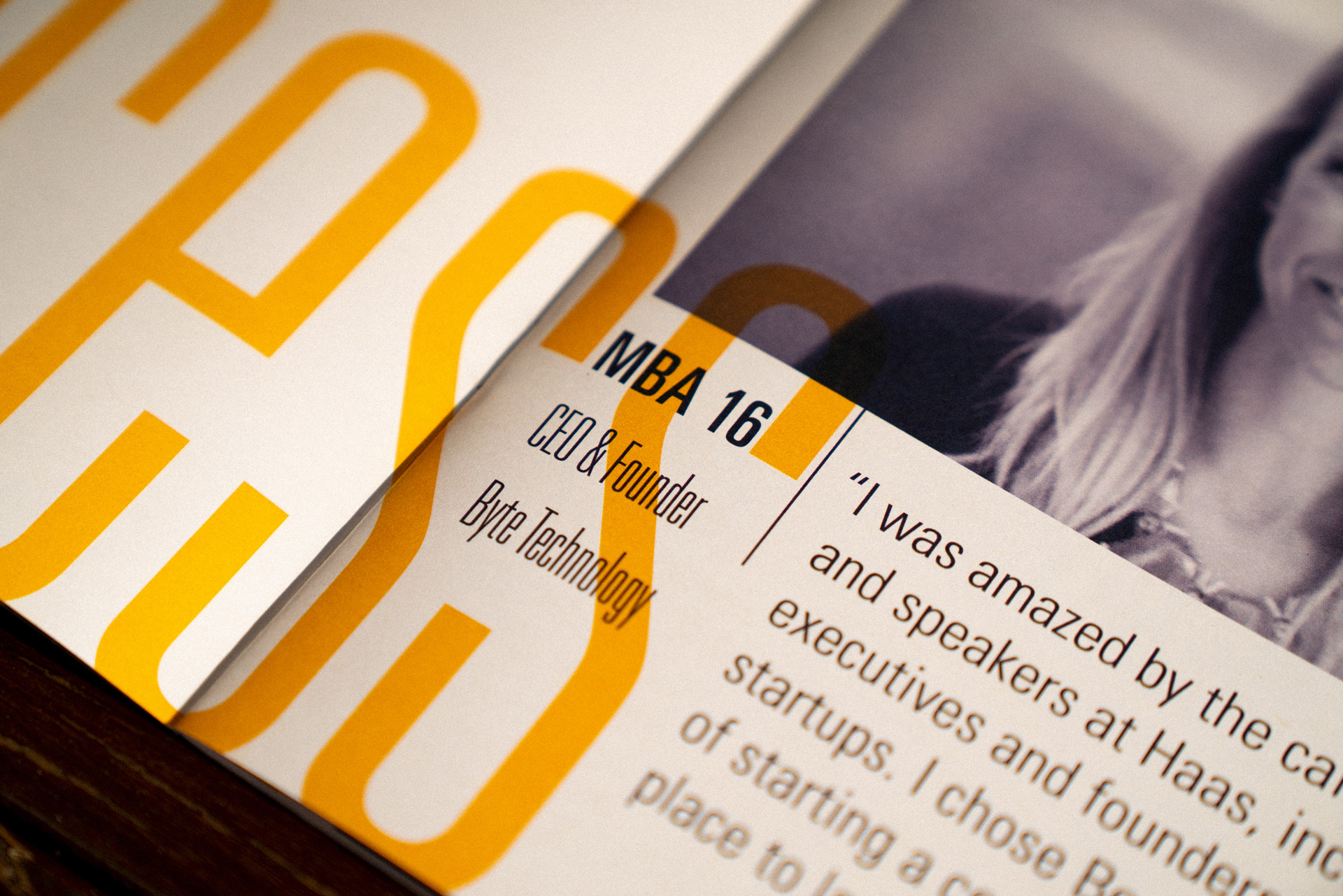 Berkeley Haas brochure page